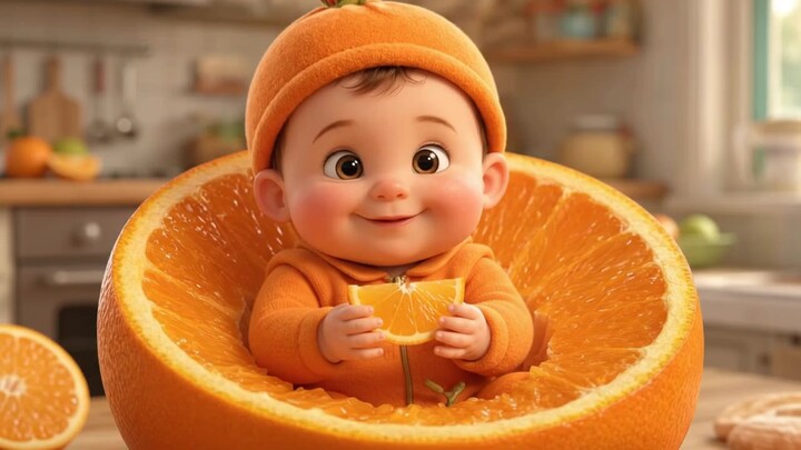 Cute Orange Baby Eating ASMR! 橘子宝宝ASMR吃播超治愈 #AI