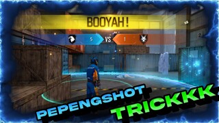 TRICK BELAJAR PEPENGSHOOT UNTUK PEMULA | GAME FREE FIRE BATTLE GROUND