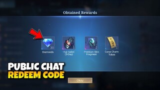 PUBLIC CHAT REDEEM CODE JUJUTSU KAISEN EVENT IN MOBILE LEGENDS