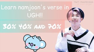 How to rap RM's part in "UGH" EASY LYRICS (50% SLOWMO TUTORIAL)