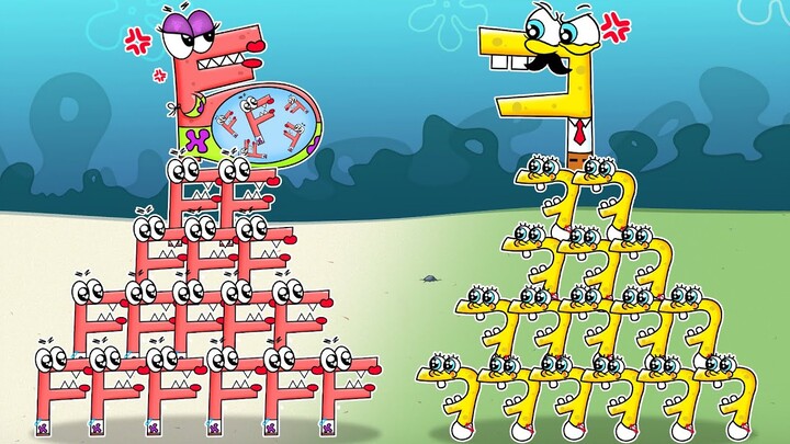 Alphabet Lore But It's SPONGEBOB Transform - 9999 Alphabet Spongebob Babies At Once (Animation)