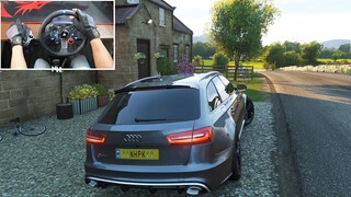 Driving Audi RS6 Avant | Forza horizon 4 | Logitech g29 gameplay