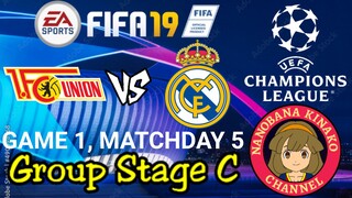 FIFA 19: UEFA Champions League | Union Berlin 🇩🇪 VS 🇪🇸 Real Madrid (Group C)