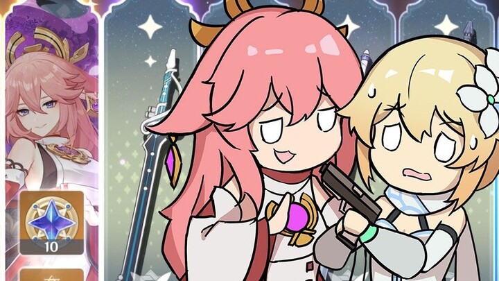 [Genshin Impact Card Draw] Yaejinko: Be my dog, don't leave the gemstones for the general. Lord: In 
