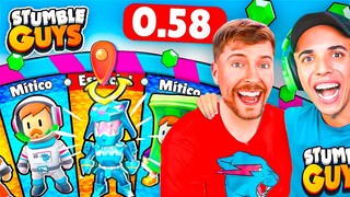 MRBEAST me REGALA sus RULETAS ESPECIALES de STUMBLE GUYS! 😱