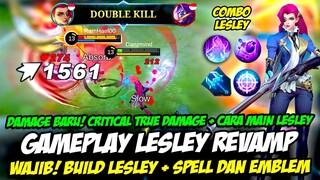 CRIT TRUE DAMAGE + BUILD LESLEY 1 HIT ❗ GAMEPLAY LESLEY REVAMP ❗ CARA MAIN LESLEY + CARA ULTI LESLEY