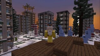 Minecraft / Exploring A City That Is Overtaken By Christmas | Winter City By Fall Studios