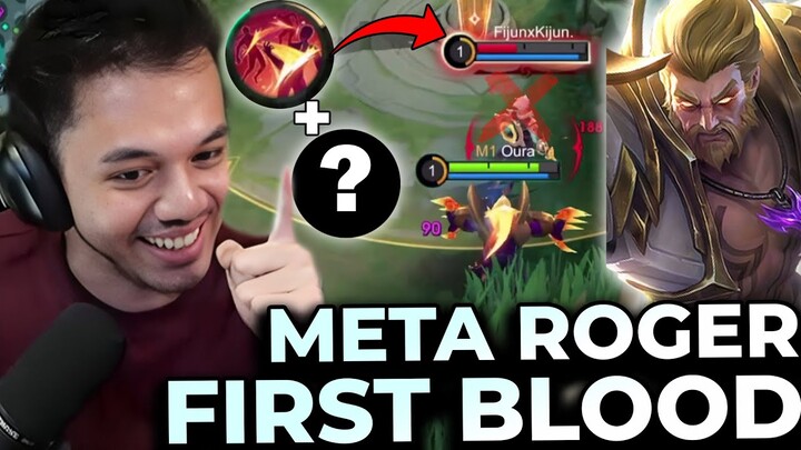 Trick Rahasia Pake Roger 100% Dapet First Blood!! MM Lawan Sampe Terdiam BOSS!! - Mobile Legends