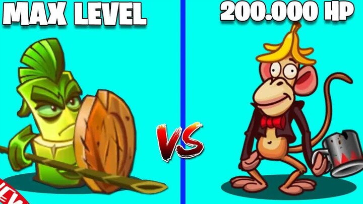 PvZ 2 - Level tertinggi setiap tanaman vs Monyet Zombi Super dengan 200.000 HP - Siapa yang akan men