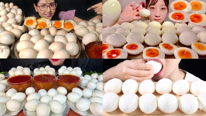BOILED EGGS ASMR MUKBANG COMPILATION