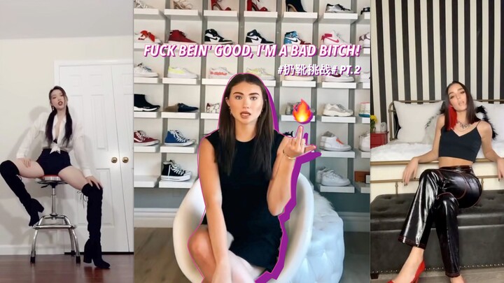 #BootThrowingChallenge# Pt.2 Don’t tell me what to do—this lady’s a bad girl!