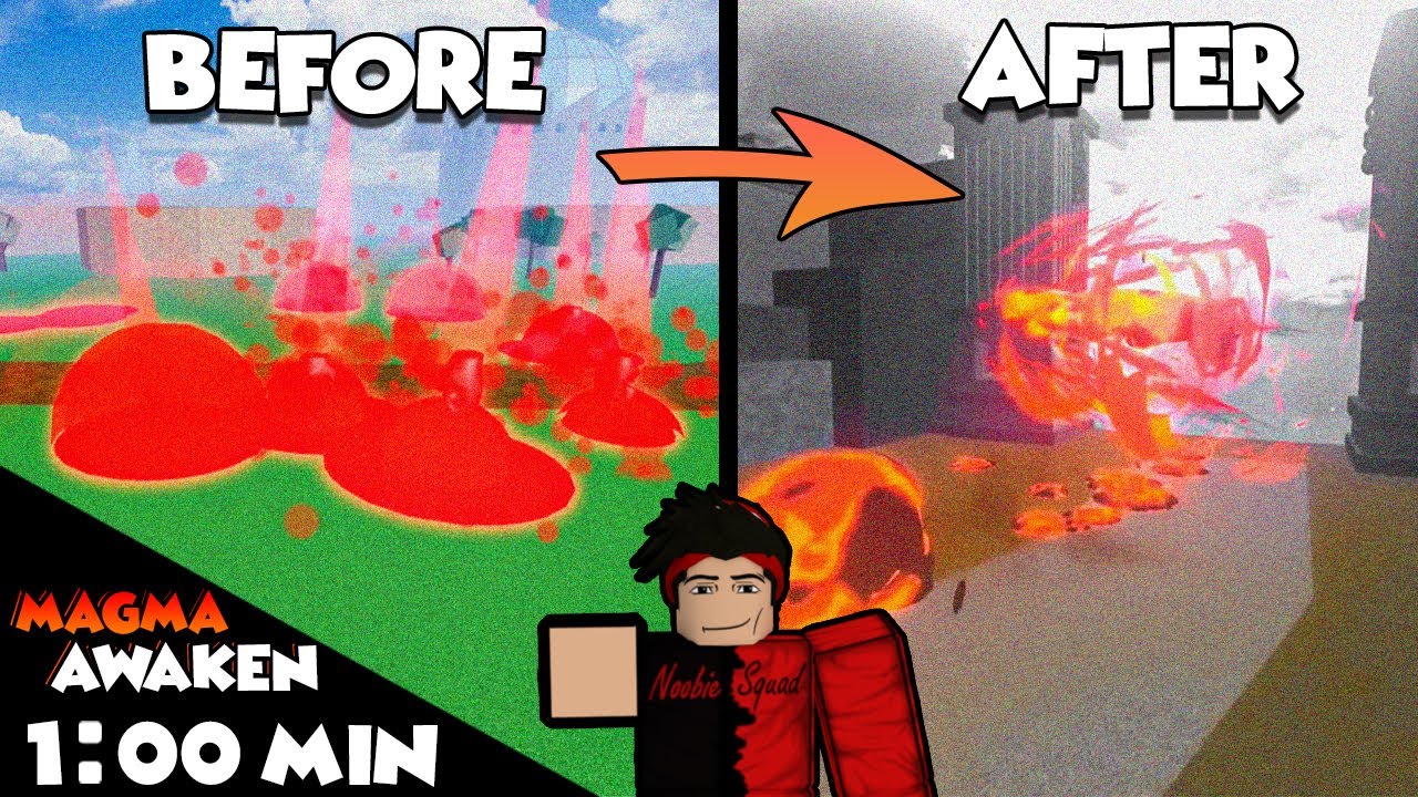 MAGMA FRUIT Showcase (Awakened & Unawaken) In BLOX FRUITS 2023 (Roblox