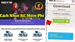 HƯỚNG DẪN CÁCH NHẬN 100 KIM CƯƠNG MIỄN PHÍ VÀ ĐĂNG KÍ MÁY CHỦ THỬ NGHIỆM FREE FIRE OB29