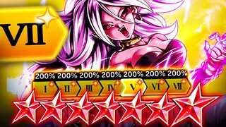 (Dragon Ball Legends) ZENKAI 7, 1400% TRANSFORMING ANDROID 21 FULL 21 TEAM SHOWCASE!