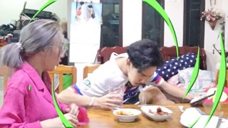 ใส่ฟันในแก้วน้ำให้แฟนกิน