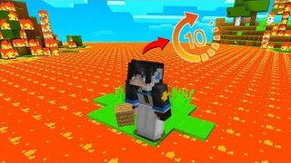 🌋ถ้าทุก 10 วินาที จะมี “ ลาวา ” เพิ่มขึ้นมาทีละบล็อค จนท่วมโลก!? ( Minecraft Pe 10 seconds )