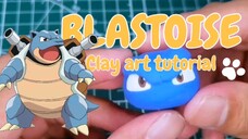 Blastoise clay art tutorial.