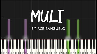 Muli by Ace Banzuelo synthesia piano tutorial + sheet music