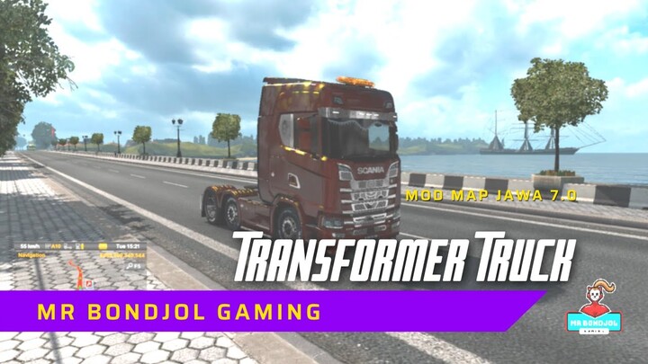 ETS2 TRANSFORMER Scania Truck Mod Map Jawa Travelling from Tuban to Gresik | Euro Truck Simulator 2