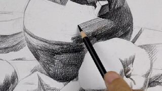 Line drawing requires speed, accuracy, and ruthlessness! #Sketch##Painting##