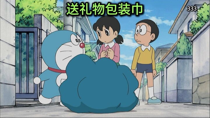 哆啦A梦：大雄化身道具鬼才！能制造任何礼物的未来包装巾！