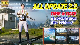 Thông Tin Cập Nhật & Thời Gian Diễn Ra Các Sự Kiện PUBG Mobile 2.2 - Ocgynn.