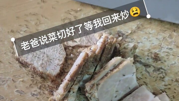Stir-fried meat with ants