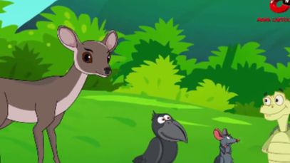 Four Friends English Cartoon Panchatantra Moral Stories For Kids Maha Cart Bilibili