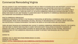 Commercial Remodeling Virginia