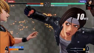 KOF15　チャンピオンvs覇者　弱キックから２２HITコンボで一気に決めに行く