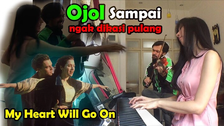Ojol ini sampai gak dikasih pulang. Mainkan lagi titanic " My Heart Will Go On " dengan sempurnah.