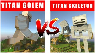 TITAN GOLEM VS TITAN SKELETONS - Minecraft Bedrock / MCPE 1.18