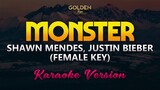 Monster - Shawn Mendez, Justin Bieber (FEMALE KEY) Karaoke/Instrumental)