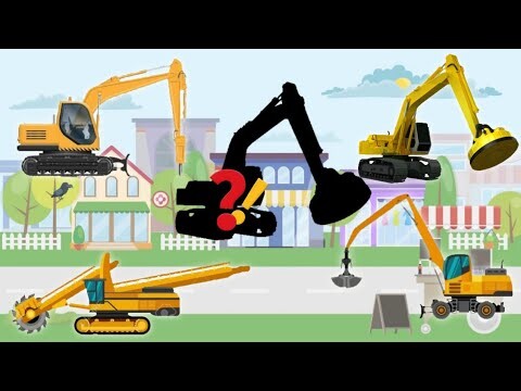 Jenis Jenis Bucket Excavator || Heavy Equipment Puzzle With Superheroes Dancing