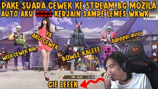 MASUK KE STREAM BG MOZILA PAKE SUARA CEWEK, AKU KERJAIN SAMPE NGAKAK, DI SERVER SG FREE FIRE MAX