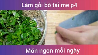 Làm gỏi bò tái me p4