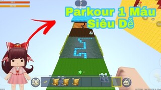Mini World | Parkour 1 Máu Và Những Màn Siêu Cay Cú | Diệu Mèo TV