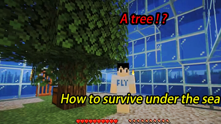 [Gaming]Minecraft: How to survive underwater with a single tree