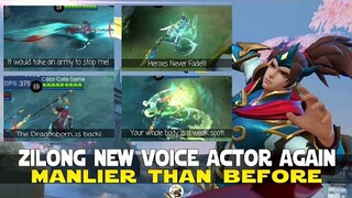 REVAMPED ZILONG NEW VOICE ACTOR AGAIN OLD VOICE ACTOR IS BACK? HEROES NEVER FADE MANLIER THAN BEFORE