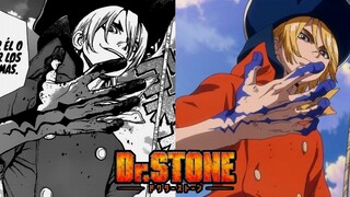 EL MAPAMUNDI DIFERENCIAS DR. STONE TEMPORADA 3 CAP. 1 ANIME COMPARACION MANGA RESUMEN