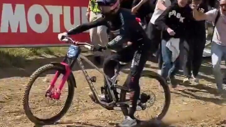 The 2026 French Les Gets Mountain Bike World Cup has descended into complete chaos...