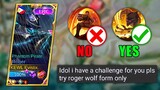 ROGER WOLF FORM ONLY CHALLENGE | WIN OR LOSE?! | MLBB