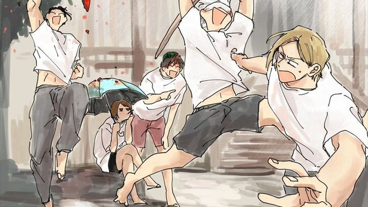 Jie, stop looking so glum—come dance with me!