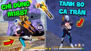 [FREE FIRE] THỬ THÁCH CHỈ DÙNG SÚNG M1887 VÀ TANK BO CUỐN MÁU TEAM ĐỊCH BẤT LỰC