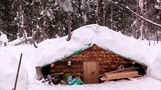 solo bushcraft in jungle and chilling in my wood craft house