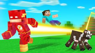 Playing MINECRAFT As FLASH! (super fast)