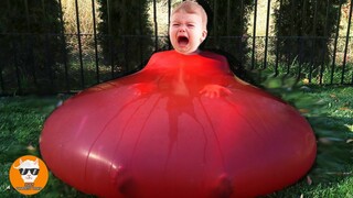 Funniest Baby Has Trouble with Balloons #2 - Baby Reaction Videos ||  Just Funniest