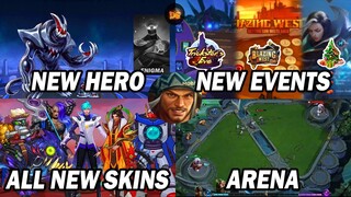 NEW GAME MODE ARENA, NEW HERO, NEW SKINS, NEW EVENTS AND LATEST LEAKS in Mobile Legends