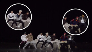 A video of BTS's rehearsal of "Dionysus" in the studio
