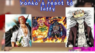 🏴‍☠️3 yonko's react to luffy|one piece|Gcrv